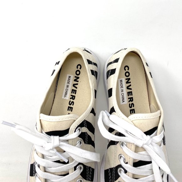 đź’–MEGA SALEđź’–Converse Jack Purcell OX Women's Low Top Black White Zebra 165028C - Picture 5 of 10